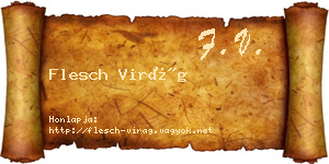 Flesch Virág névjegykártya